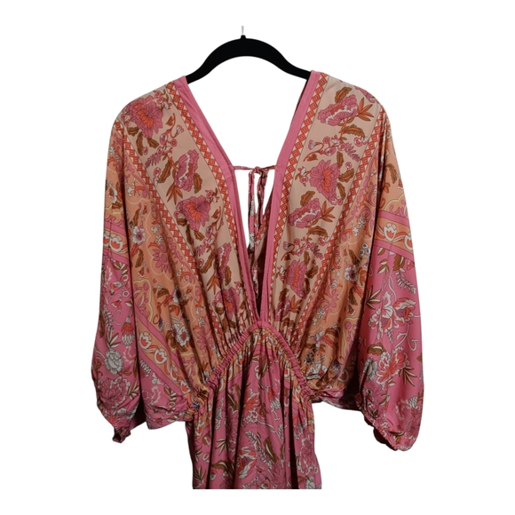 Cupshe Pink and Peach Mini Dress with Vibrant Floral Design - Picture 8 of 15